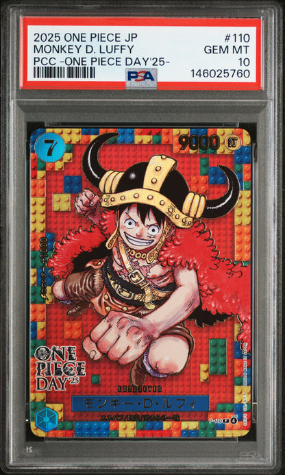 Monkey D. Luffy - One Piece Day'25 - 2025 One Piece JP Promo #110 PSA 10