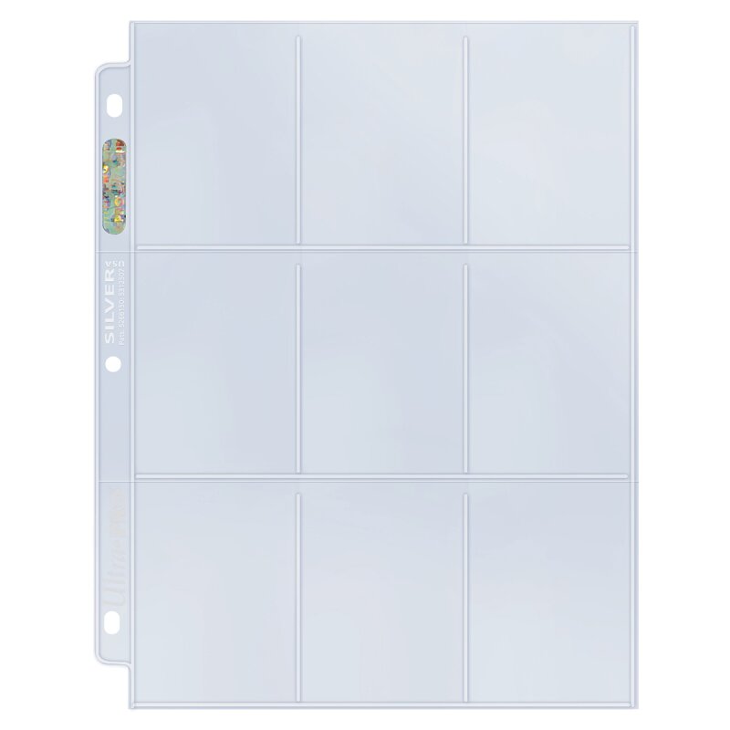Ultra Pro - 9-Pocket Silver Series Pages (100 Hojas)